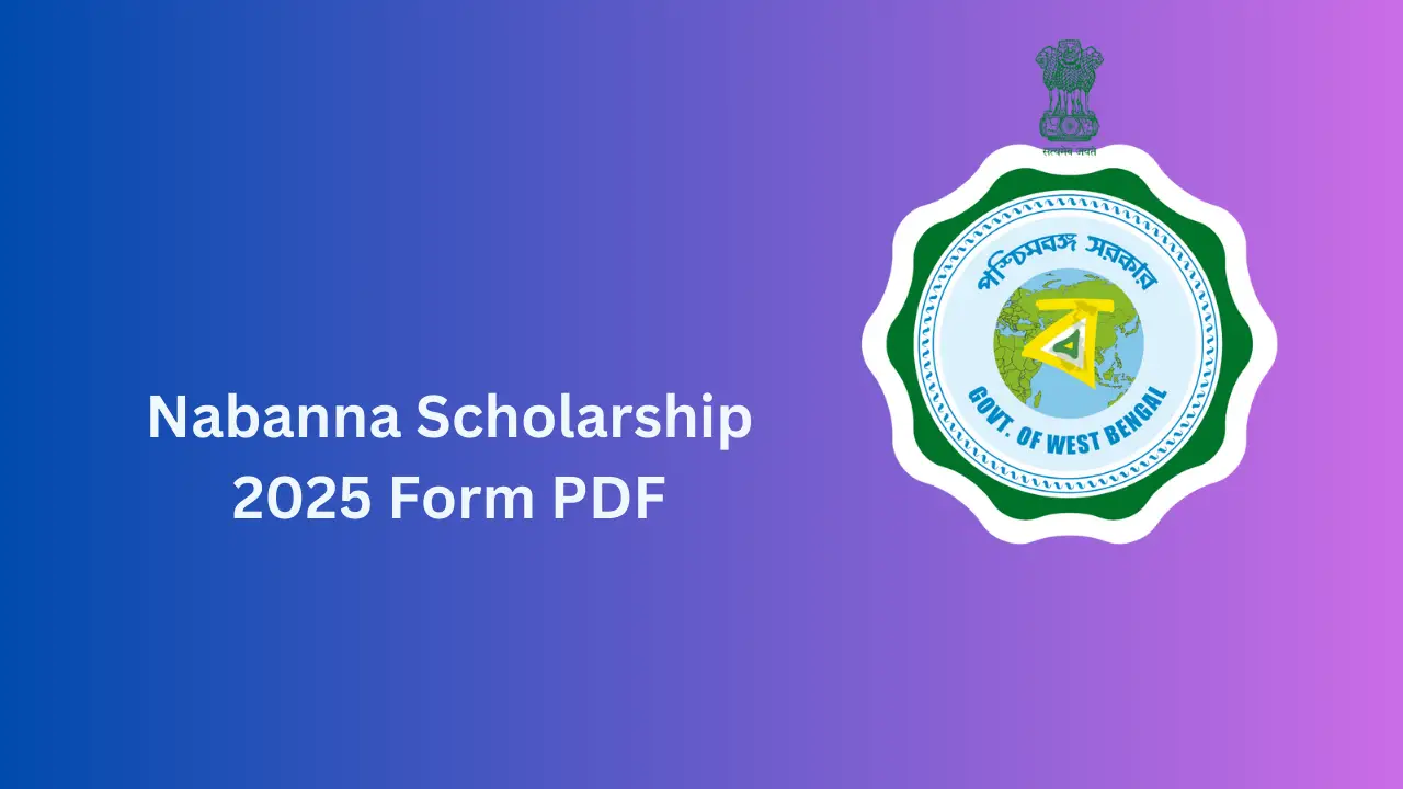 Nabanna Scholarship 2025 Form Pdf